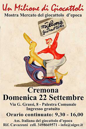 “un milione di giocattoli mostra mercato del giocattolo d’epoca e da collezione.